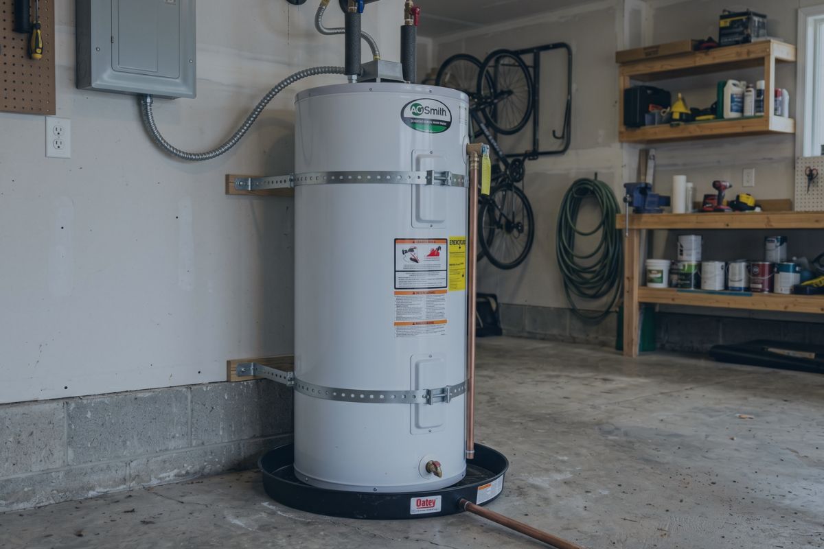 Electric water heater installation in Tacoma